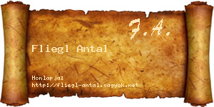 Fliegl Antal névjegykártya